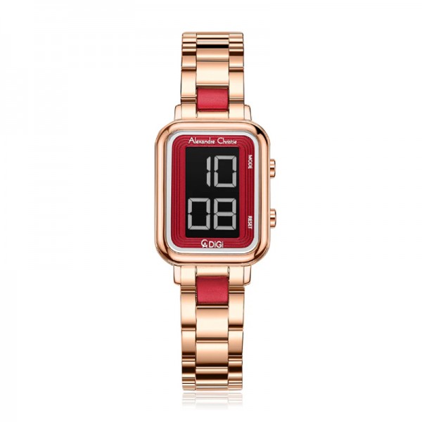 Alexandre Christie AC 9401 Rosegold Red Digital LHBRGRE